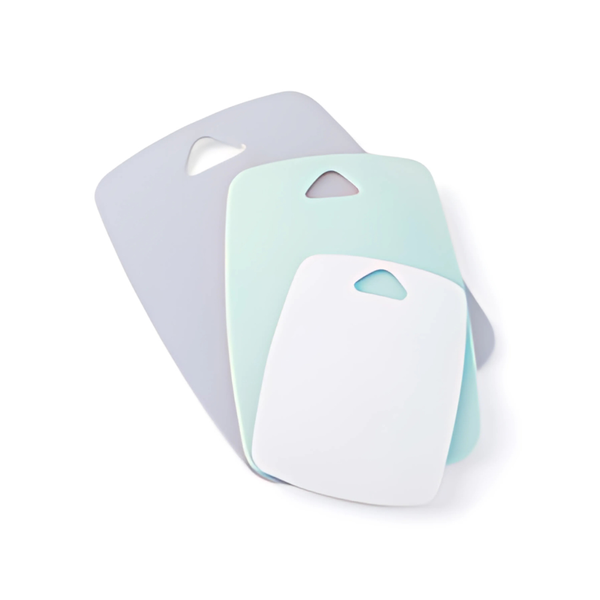CasaSunco - Set of 3 Double-Sided Chopping Boards, Polypropylene, BPA Free
