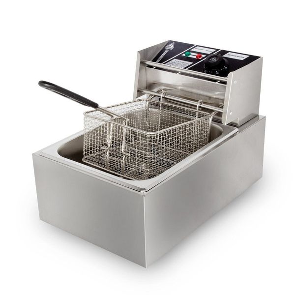 6L Heavy-Duty Stainless Steel Electric Deep Fryer