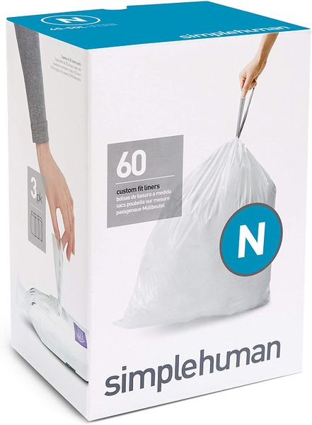 Simple Human - Code N - Custom Sh Bin Liner - 60 Pack - 45-50L
