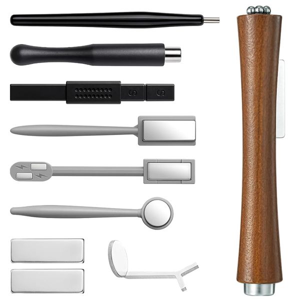 QYNIAL 10 Piece Cat Eye Magnet Nail Art Tools Kit Set Home Nail Art