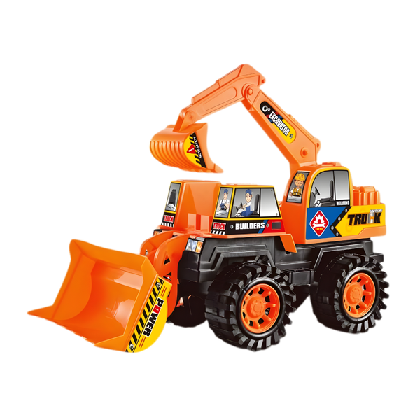 2-in-1 Excavator Loader Construction Truck- Car Toys for Boys