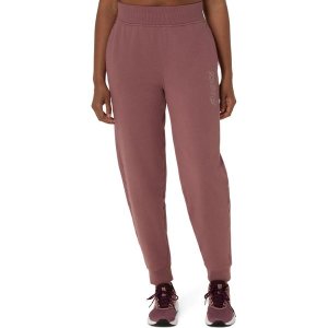 Asics Women's Logo Training Sweatpants - Rubble Red
