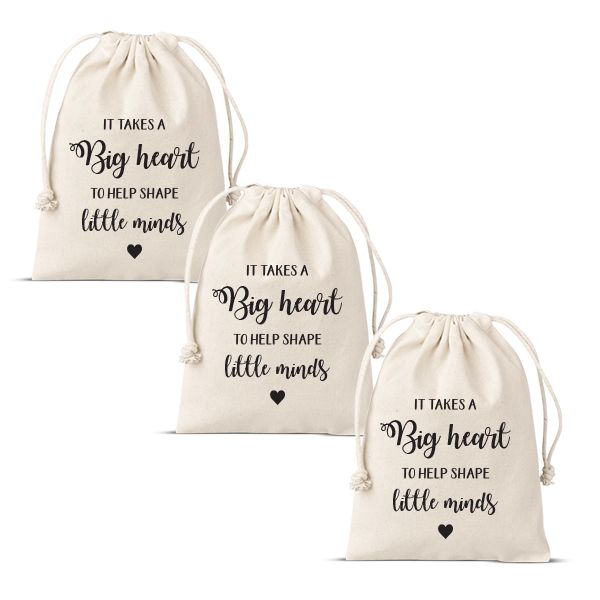 Teacher Gifting Drawstring Bags - Set of 3