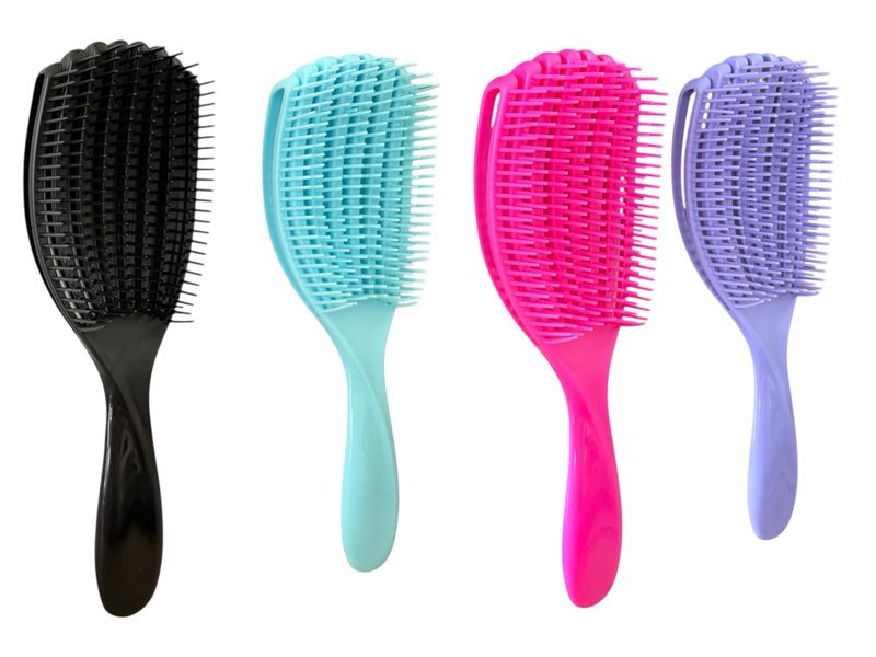 Set of 4 Detangling Hair Brushes Comb Massager-Wet &amp; Dry-All Hair Type