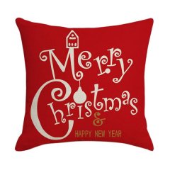 Christmas Brand-New Pillowcase Santa Square Home Decor Linen Pillow Cases C