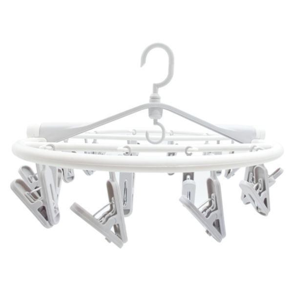 Set of 2 Round Hanging Laundry Drying Racks with 20 Pegs