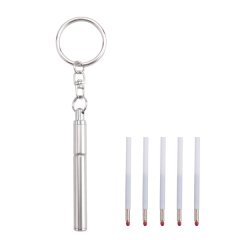 Portable Key Ring Stainless Steel Telescopic Pen for Outdoor Travel