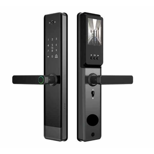 Smart Fingerprint Door Lock with Peephole Camera