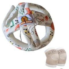 Baby Toddler Head Protective Cap &amp; Non Slip Knee Pads Set