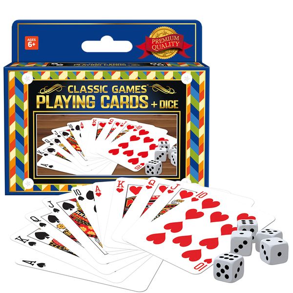 Ambassador Quality Playing Cards &amp; Dice - 2 of Decks Playing Cards &amp; 5 Dice