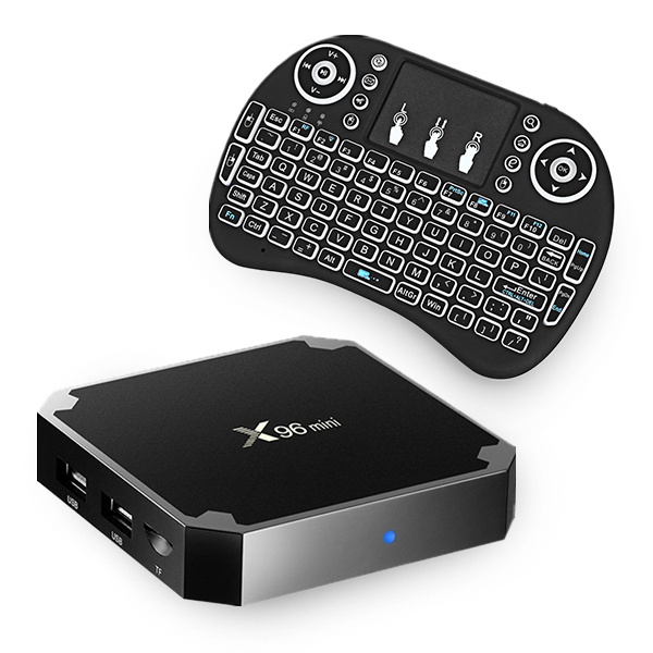 X96 Mini Android TV Box and Mini Wireless Keyboard Bundle