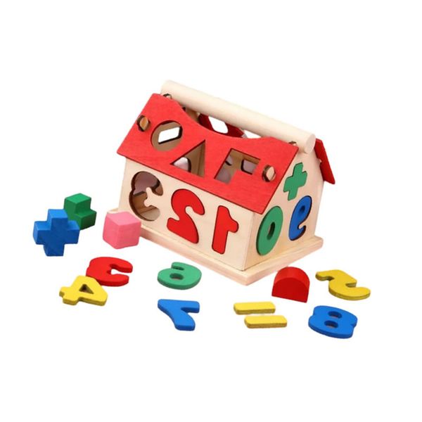 22 Piece Kids Number And Shapes Wooden Toy House YG-264