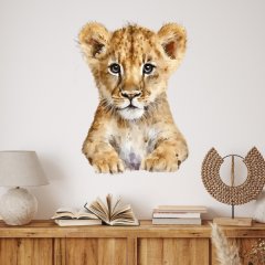 Watercolour Lion Kids Wall Stickers