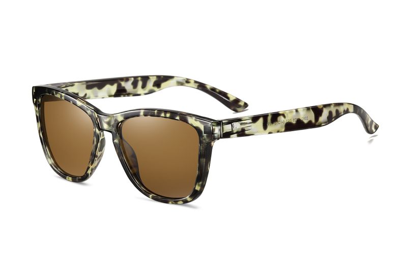 Sophie Moda -TAC Polarized Lens Wayfarer Sunglasses Yellow Torties Design