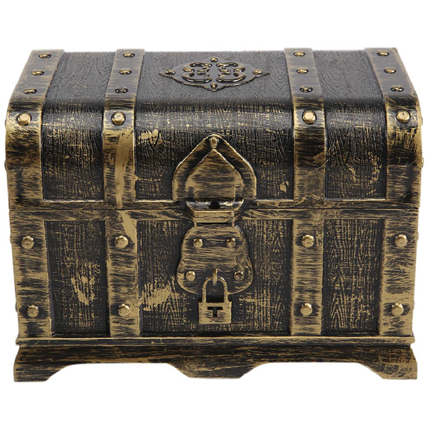 Treasure Chest Decorative Jewelry Box Plastic Toy Party Decor B