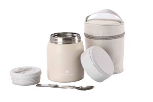 Santeco Rena Food Jar with Carry Bag - Cream (500ml)
