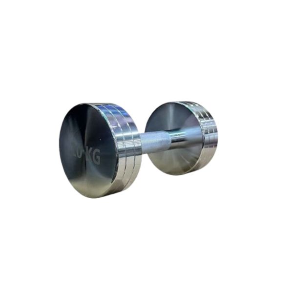 Chrome Fixed Dumbbells with Textured Steel Grip - 10KG - 1 Pair