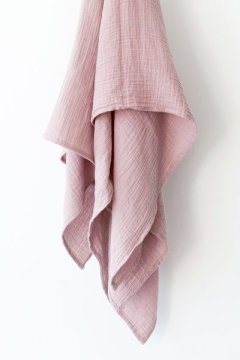 Phlo Studio- Dusty Pink Muslin Swaddle Blanket