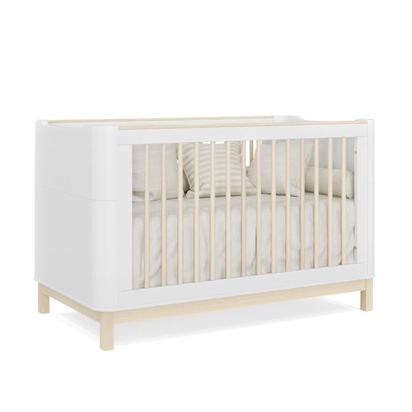 George &amp; Mason Baby - 3-in-1 Flow Convertible Cot to Bed (Including Mini Mattress)