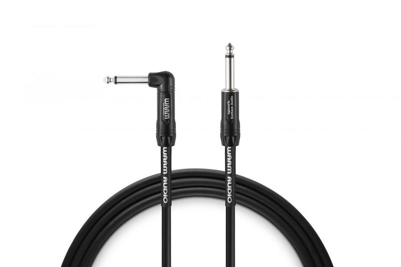 Warm Audio Instrument Cable - 6.1m 1/4 TS Right Angle to 1/4 TS