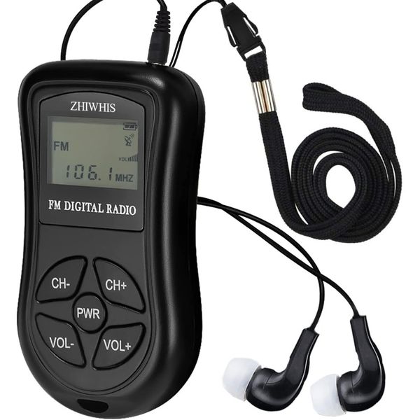 Mini Portable FM Radio, Stereo LCD Digital Display Tuning Pocket Walkman
