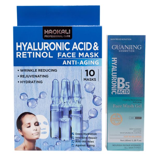 Skincare Pamper Face Wash &amp; Mask - B5 Face Wash Gel &amp; Hyaluronic Face Mask