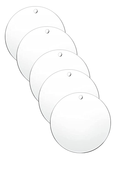 Acrylic Blank Round Keyrings