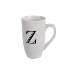 Kitchen Accessories - Mug - Letter 'Z' - Ceramic - White - 4 Pack