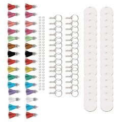 150PCS Sublimation Blanks Keychains Bulk, Keychains Ornament Set