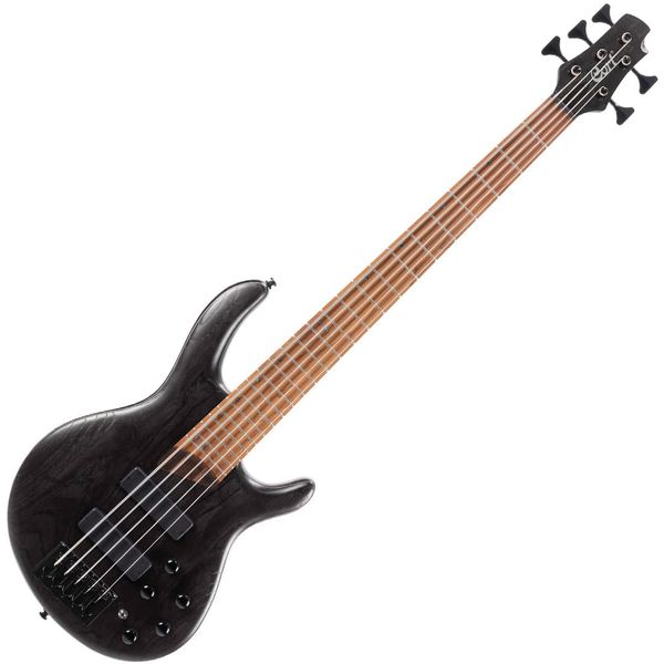 CORT B5 Element 5-String Bass - Open Pore Transparent Black