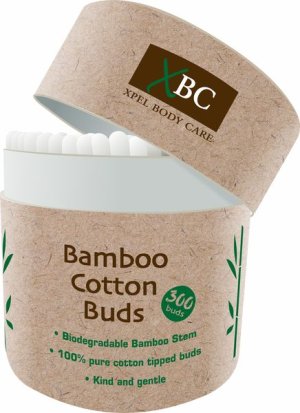 Xpel Body Care Eco-Friendly Biodegradable Bamboo Stem Cotton Tip Buds-300's