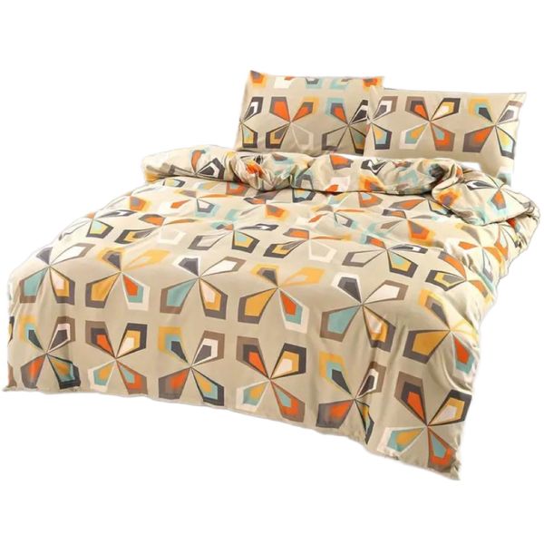 Decor 3-piece Funky Breathable Geometric Windmill Print Duvet Cover Set