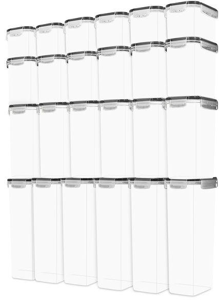 Pantry Airtight Cereal / Food Storage Container Set - 24 Piece - BPA Free