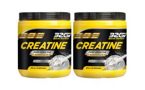 Pure Creatine Monohydrate | Unflavoured | 200g | 2 pack | 32Gi
