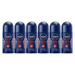 NIVEA MEN Dry Impact Anti-perspirant Roll-On Deodorant, 6x50ml