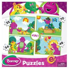 Grafix 4 in 1 Barney Puzzle (35+48+54+70)