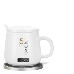 Optic Smart Wireless charging warm Mug thermostat cup - White