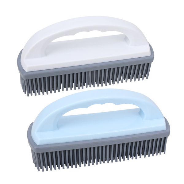 Pet Grooming Brush &amp; Bath Scrubber - Soft Bristle Massage Brush for Dogs