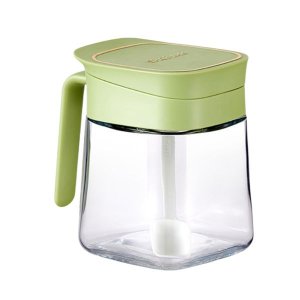 Home Kitchen Glass Spice Jar-Green