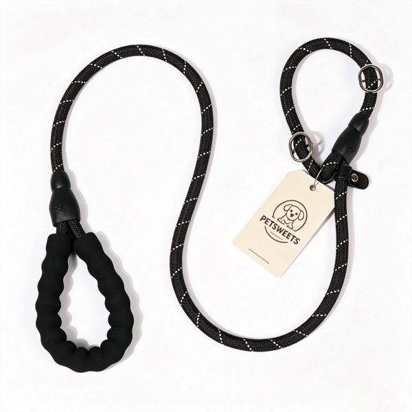 1.7m Slip Lead for Dogs One-Size-Fits-All Slip-On Rope Leash