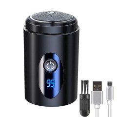 Mini Shaver for Men, Portables Electric Shaver, Fast Charging Razors -Black