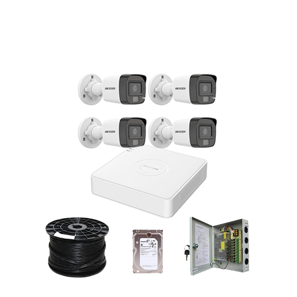 Hikvision 4 Channel System with 2MP **AUDIO** Cameras
