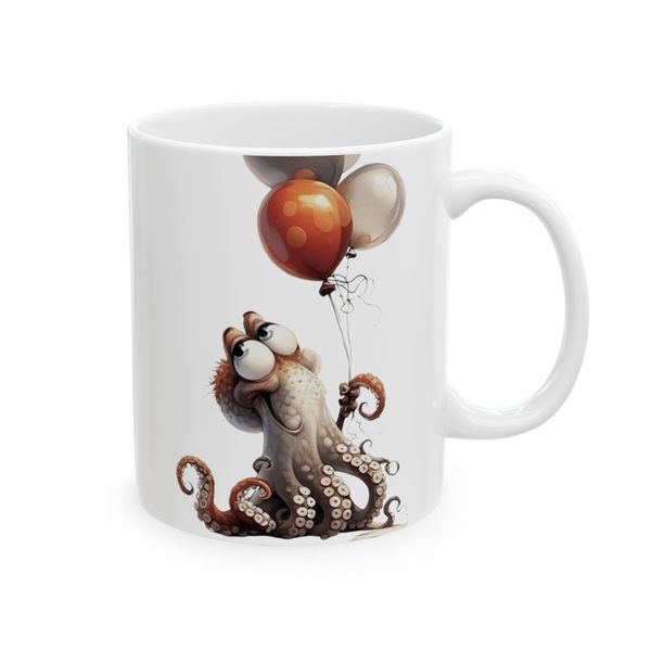 Happy Balloon Octopus - Mug