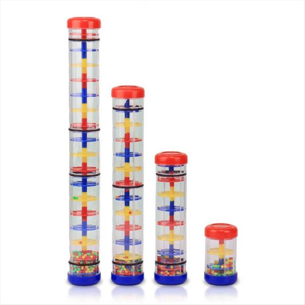 4 Pack Rain Maker Stick Tube for Kids Rain Tube Rattle Tube