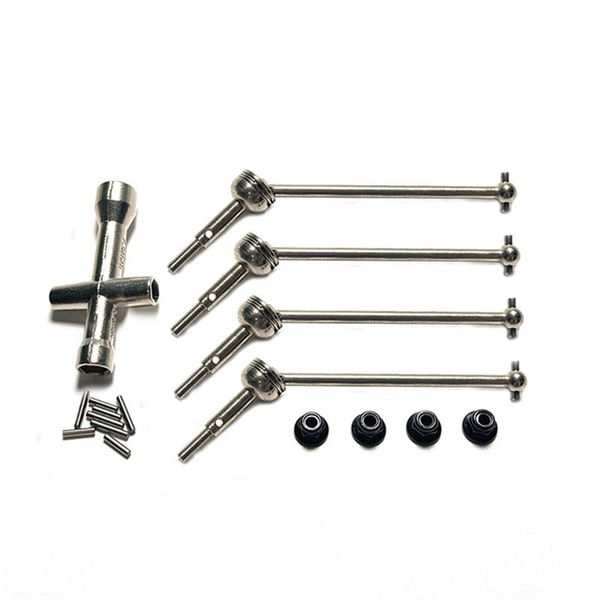 4Pcs Metal Drive Shaft And Wheel Nut For Wltoys Silver