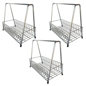 Lifespace Condiment Basket - Chrome - 3 Pack