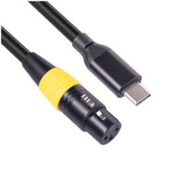 USB C to XLR Female Cable Computer Audio Data 3 Meters