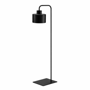 Modern Black Floor Lamp E27 With Switch 2m Cable Metal Shade