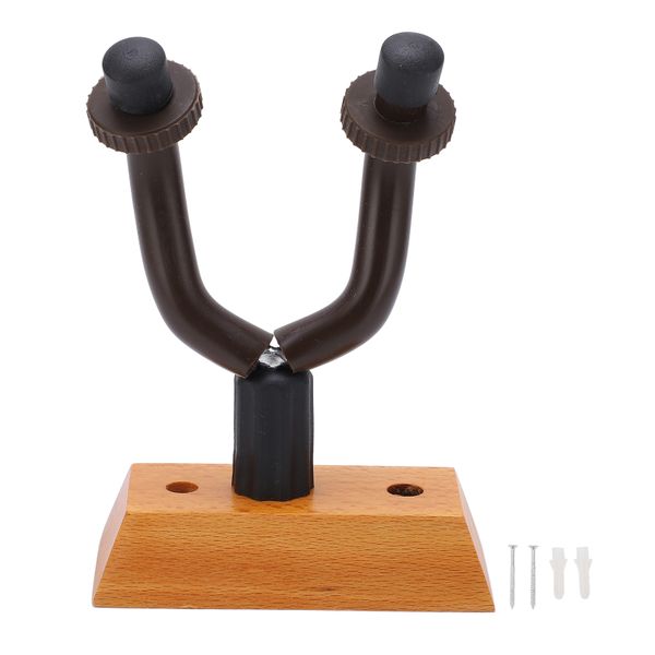 Guitar Wall Hanger with Wood Base for Ukulele &amp; Bass