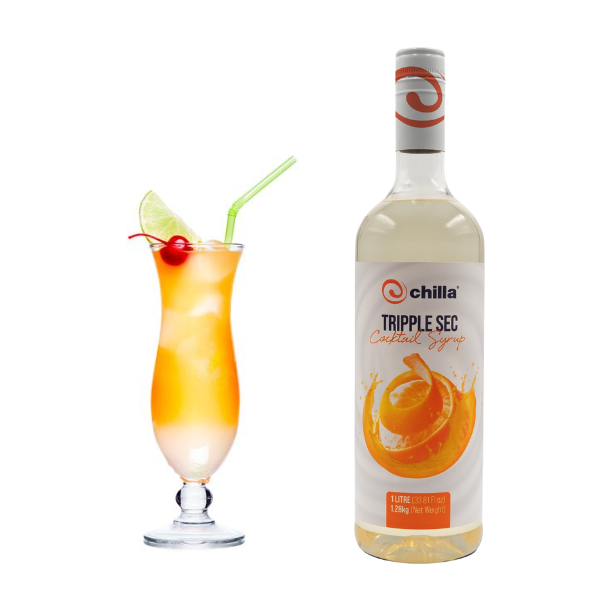 Chilla Triple Sec Syrup 1L - Fruit, Coffee &amp; Cocktail Flavour